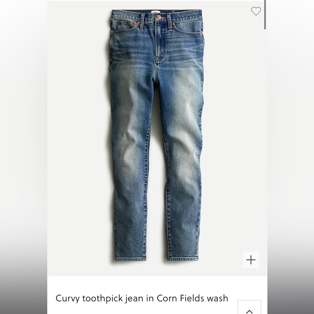 J. Crew sz 32 Curvy Toothpick Jeans